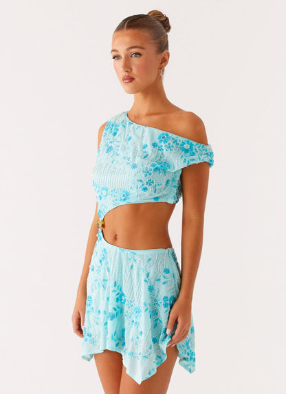 Aletta Sequin Mini Dress - Blue