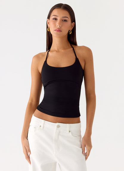 Chauncey Halter Top - Black