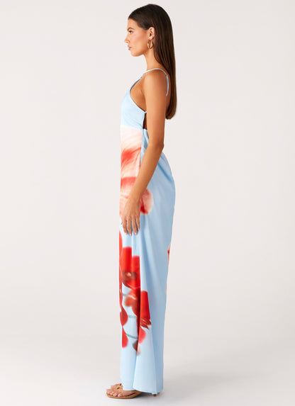 Chloe Maxi Dress - Turquoise Bloom