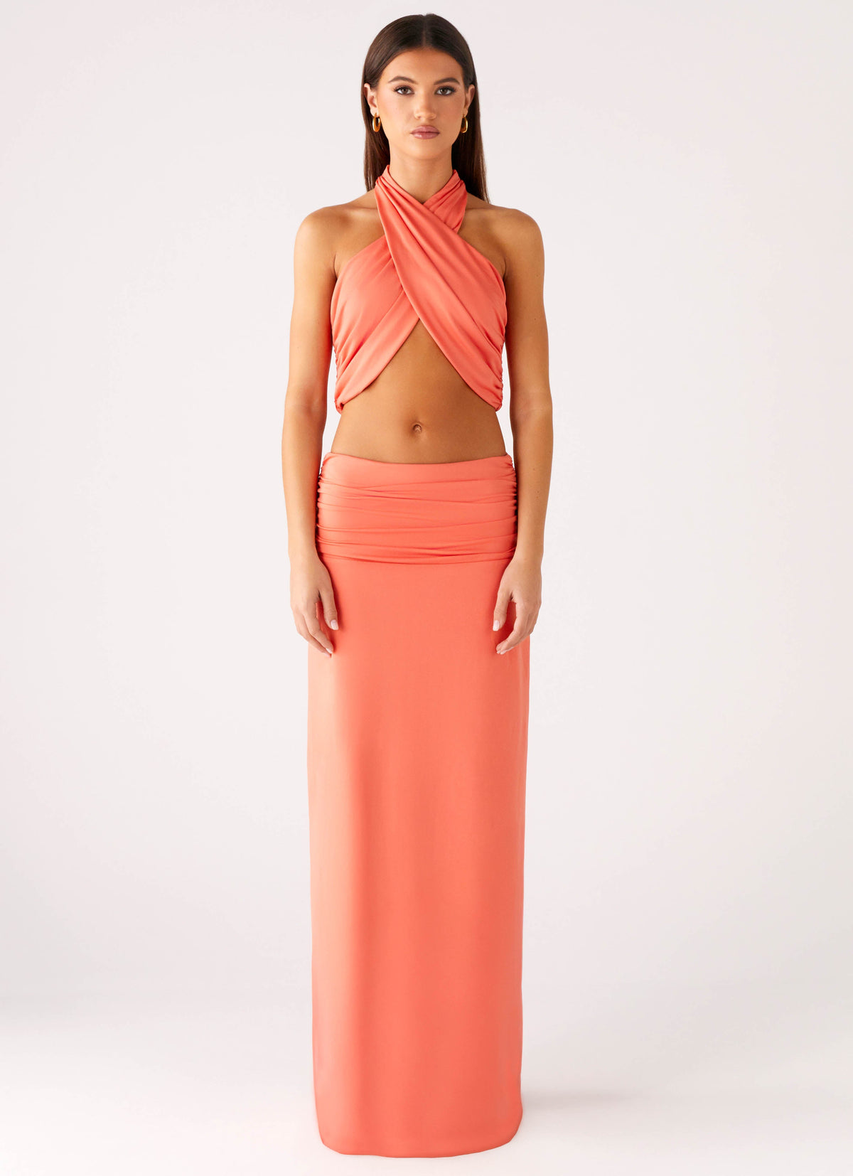 Coletta Wrap Top - Coral