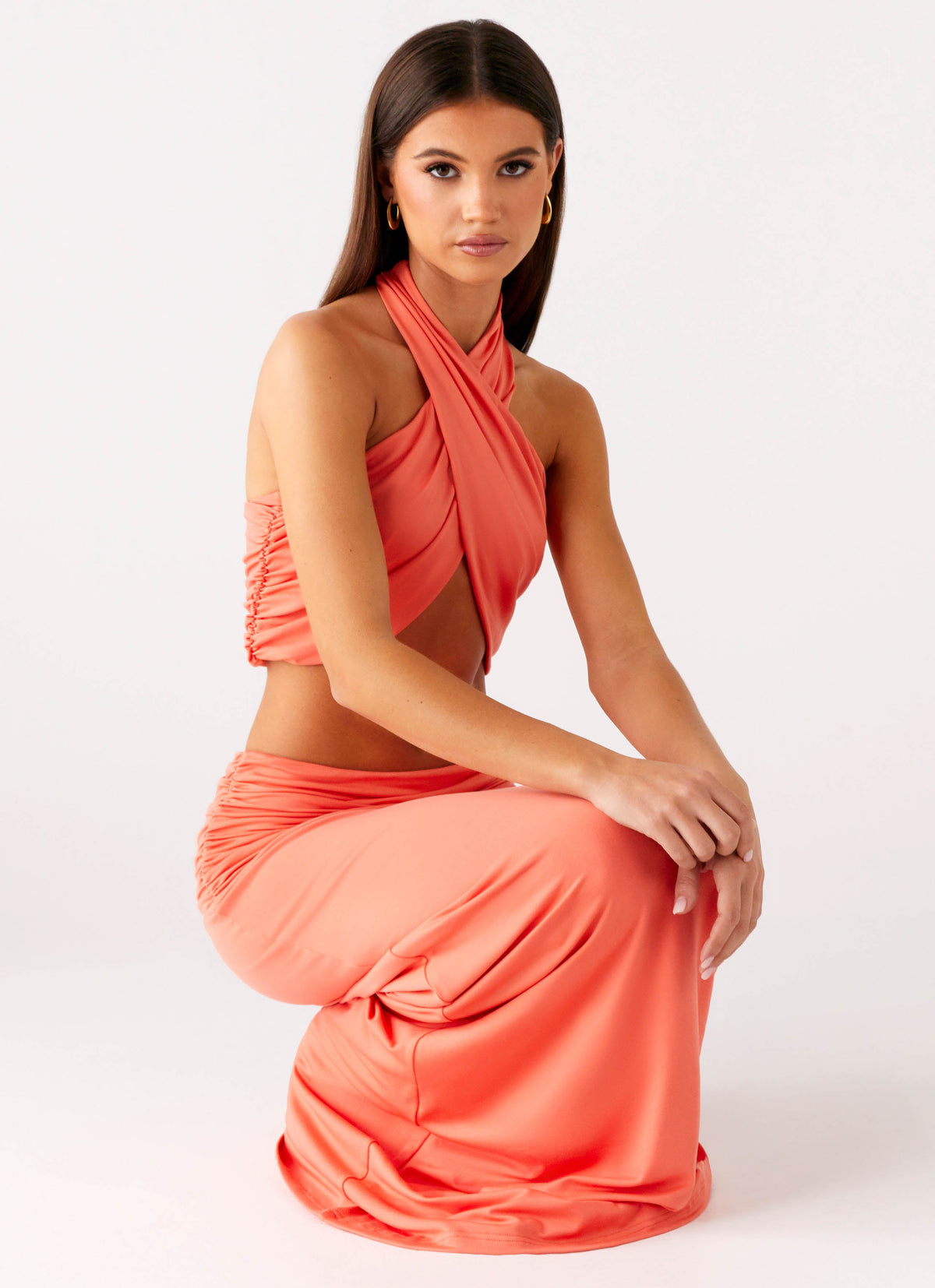 Coletta Wrap Top - Coral