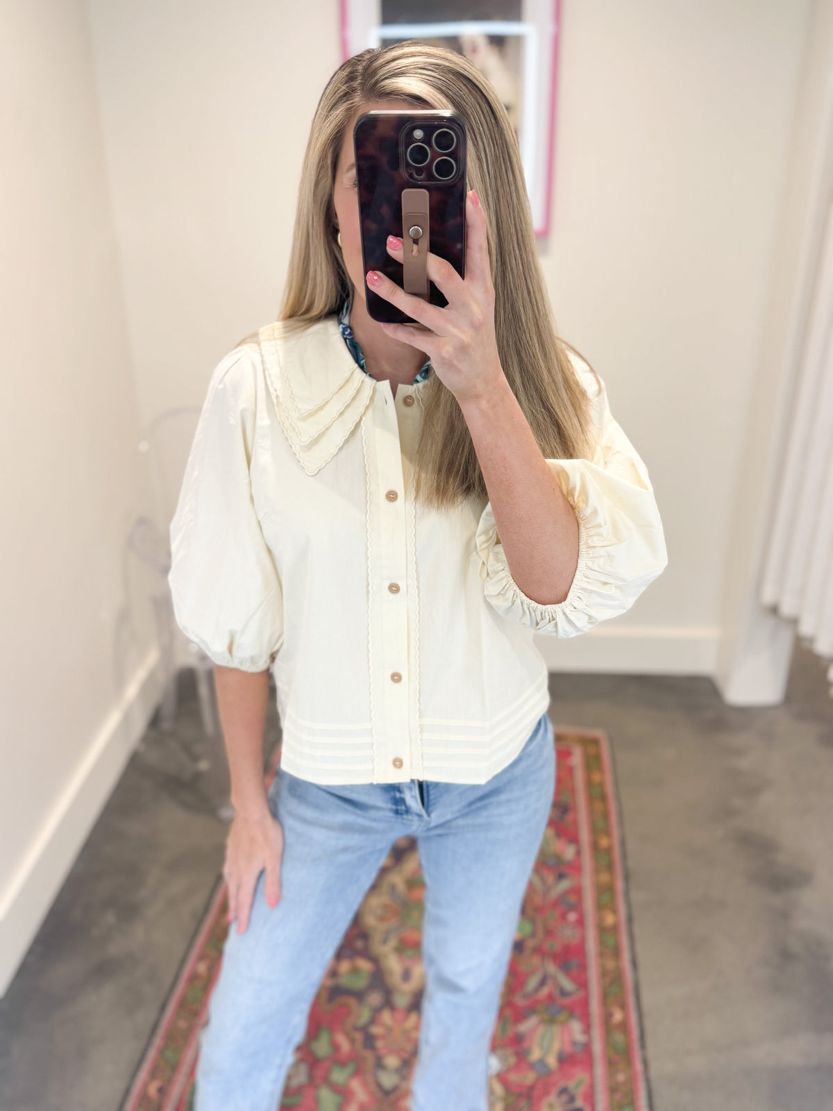 Debrah Double Collared Blouse