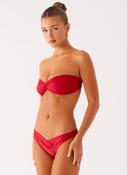 Delta Bikini Bottoms - Deep Red