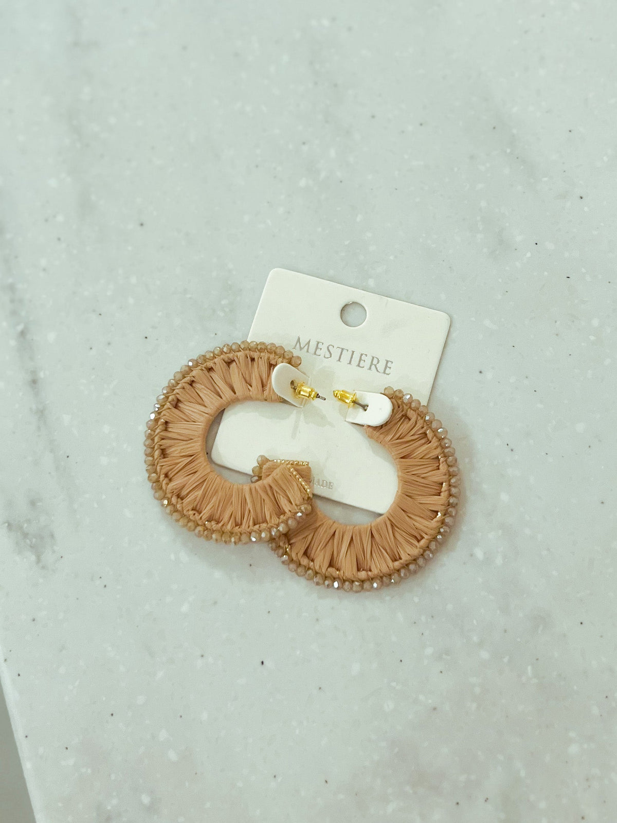 Bella Beaded Raffia Earrings