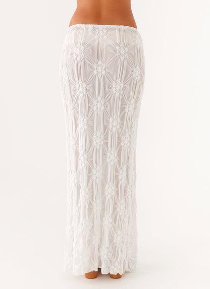 Effortlessly Low Rise Maxi Skirt - Ivory