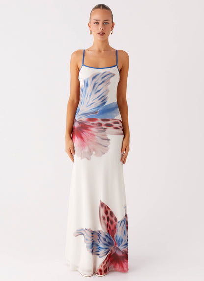 Everett Maxi Dress - White Sea Bloom