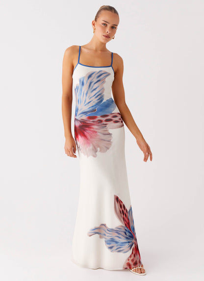 Everett Maxi Dress - White Sea Bloom