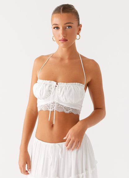 Evi Halterneck Top - Ivory