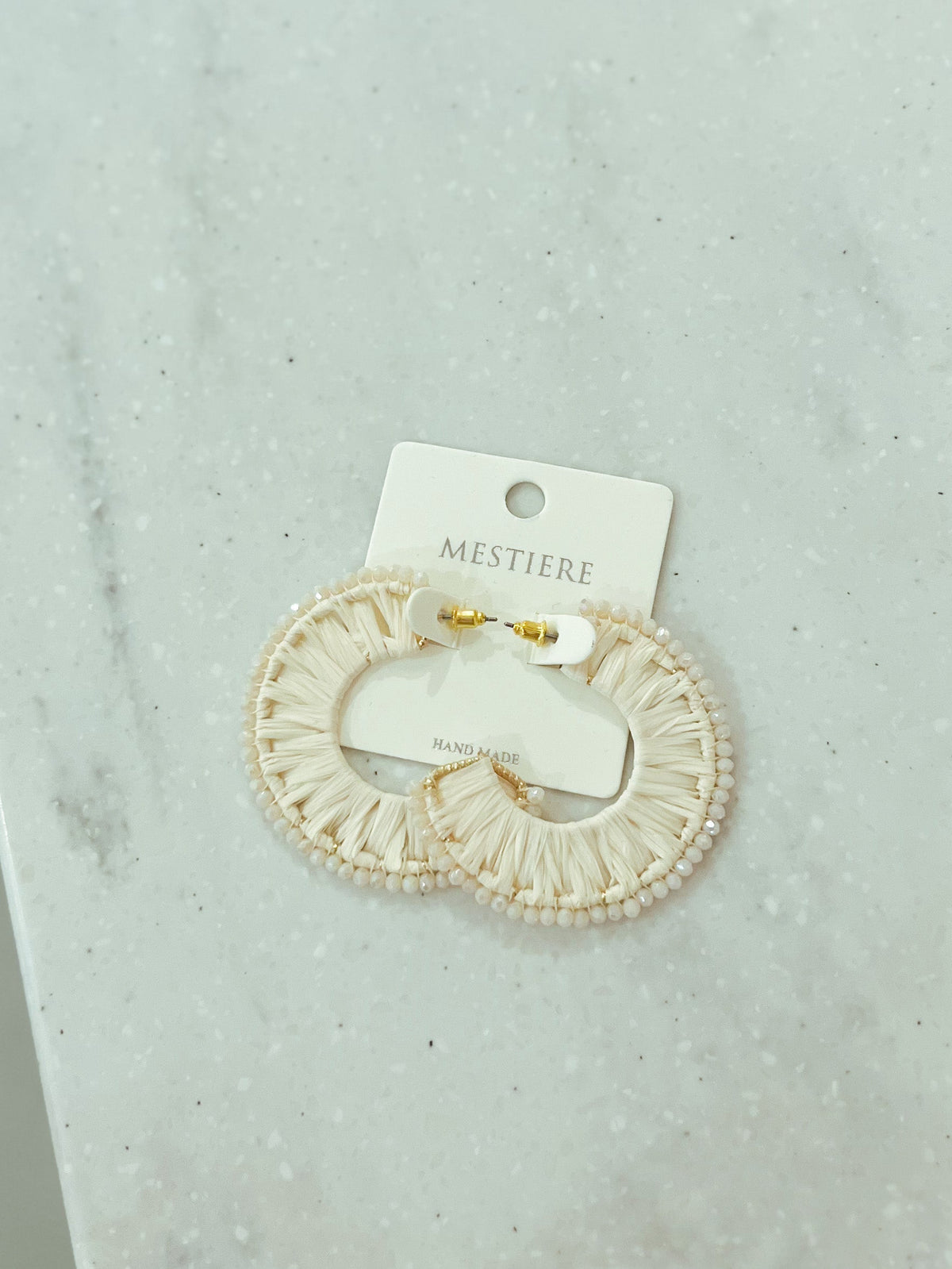 Bella Beaded Raffia Earrings