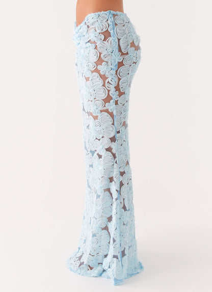 Fiorella Floret Maxi Skirt - Blue