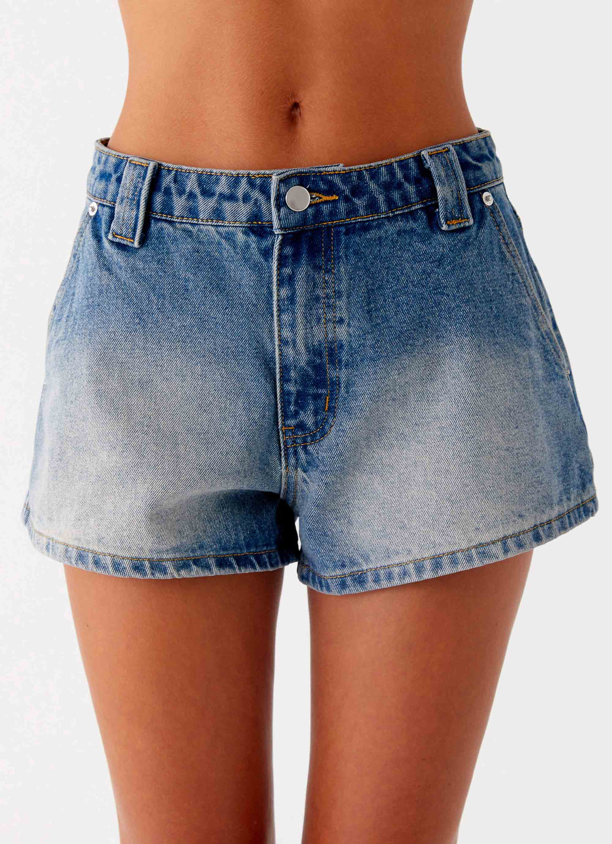 Frida Denim Shorts - Vintage Wash Blue