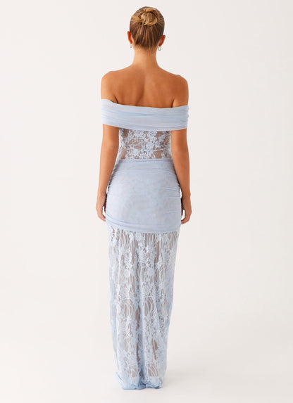 Gracie Twist Maxi Dress - Blue