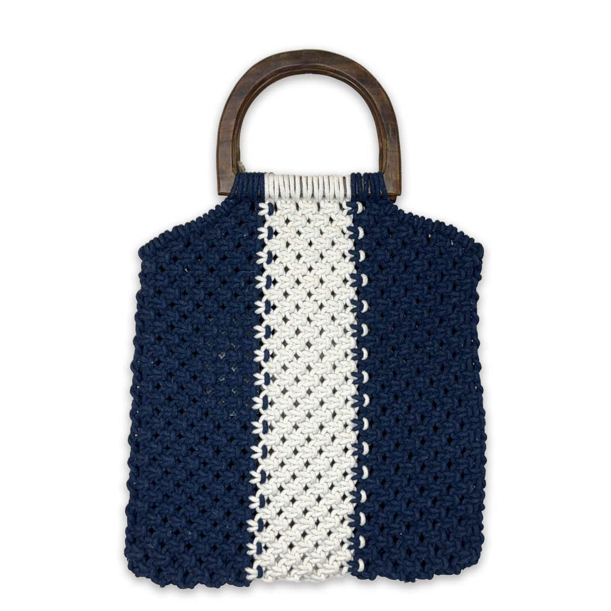 Bali Bag – Cotton Macrame Handbag with Stripes