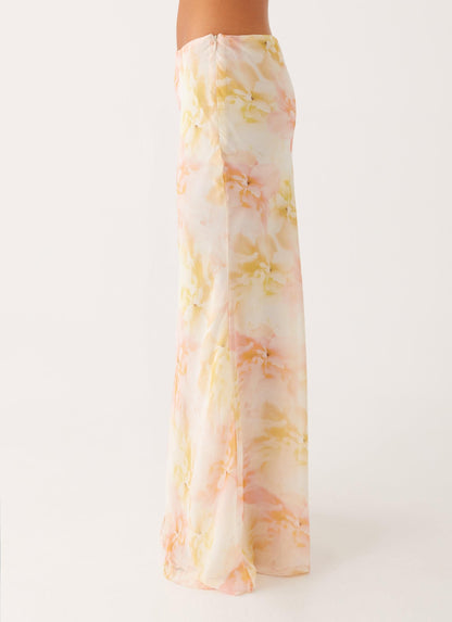 Harlow Chiffon Maxi Skirt - Floral Print