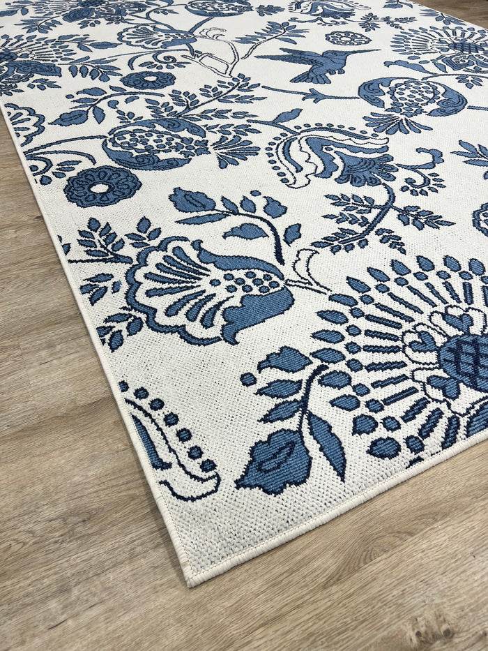 Outdoor Blue Bird Rug