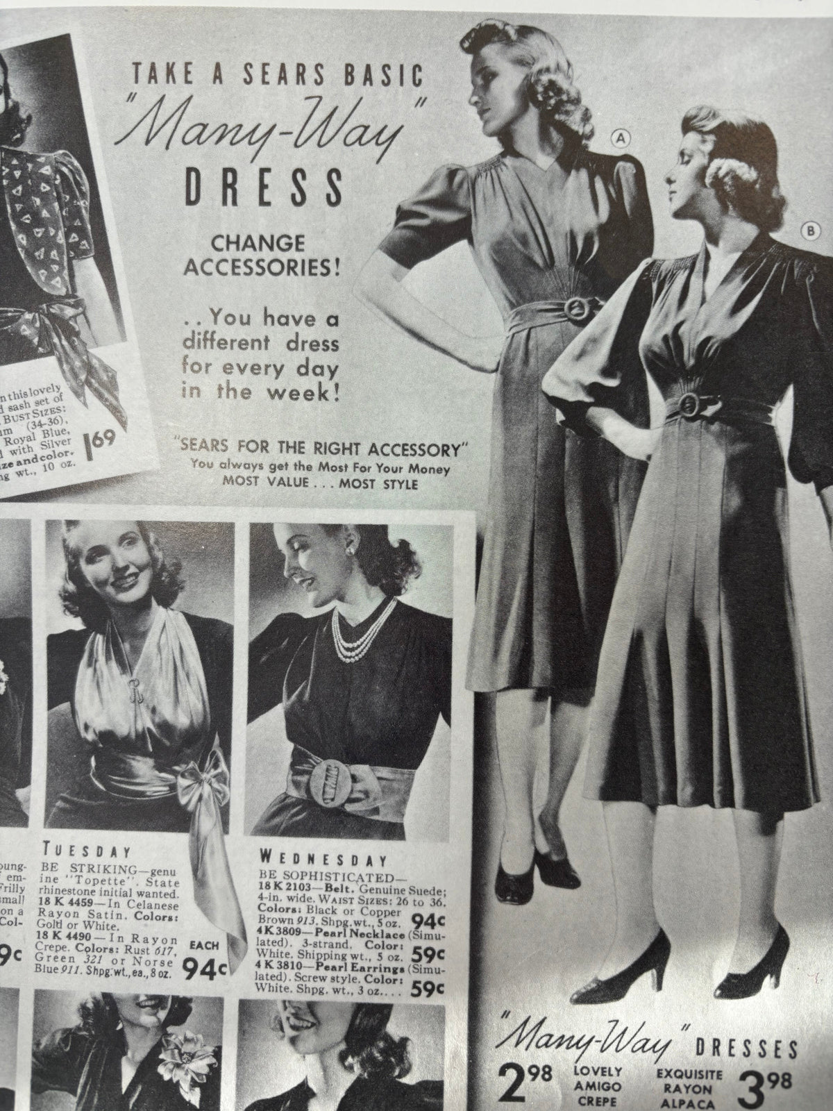 1940s Stanwyck Dress - Racing Green