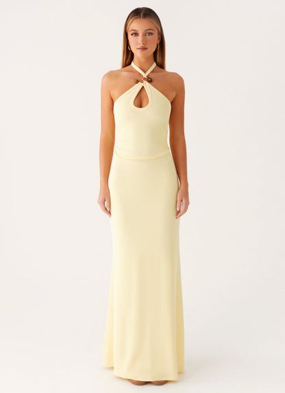 Instant Attraction Maxi Dress - Yellow