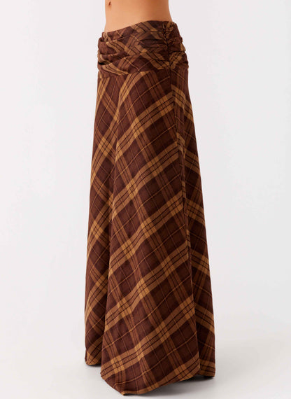 Karolina Maxi Skirt - Plaid