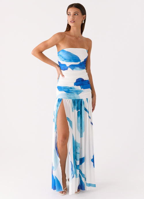 Laidee Maxi Dress - Cerulean Bloom