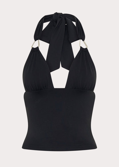 Margarita Halter Top - Black
