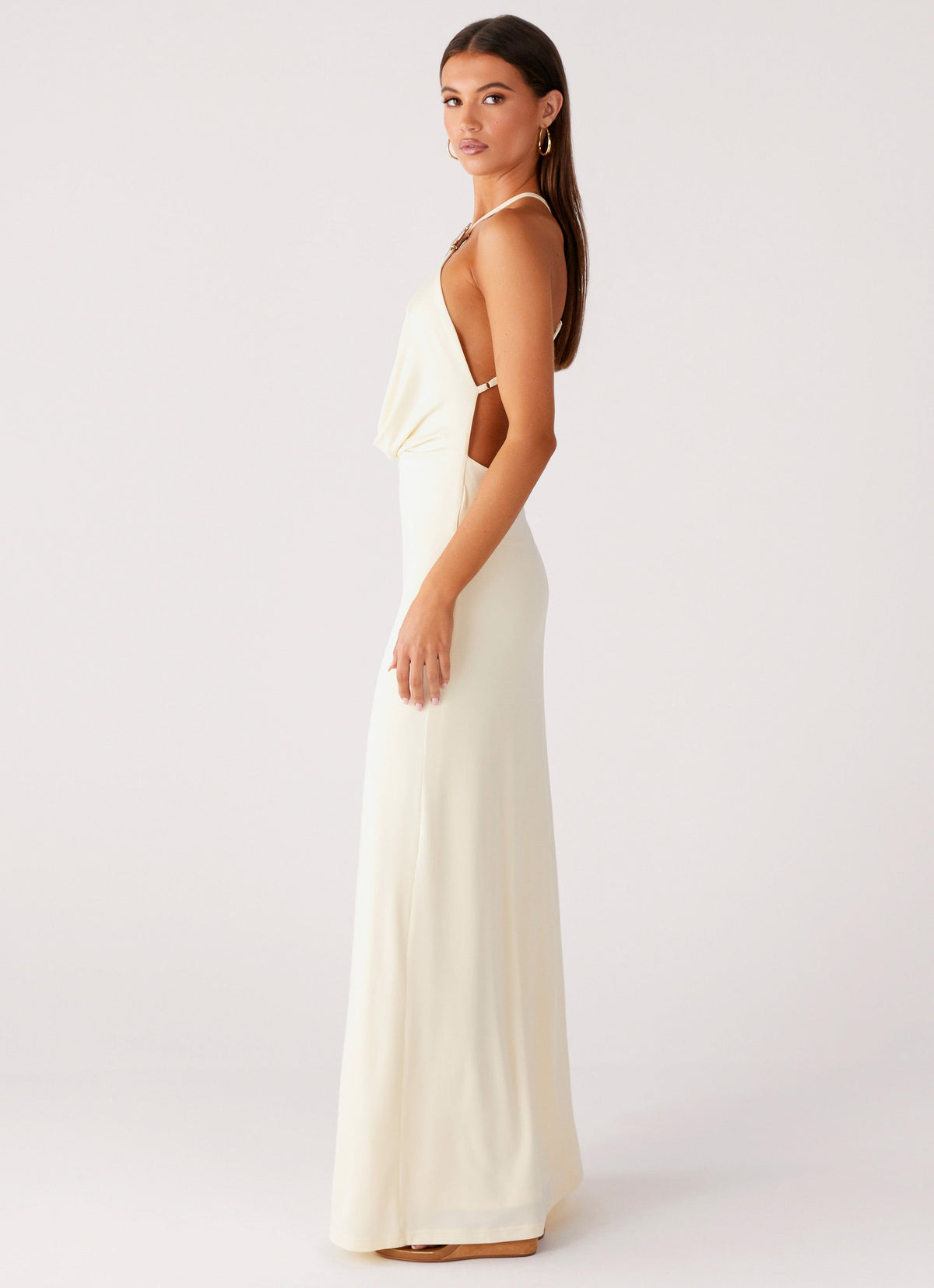 Mistlight Cowl Maxi Dress - Yellow