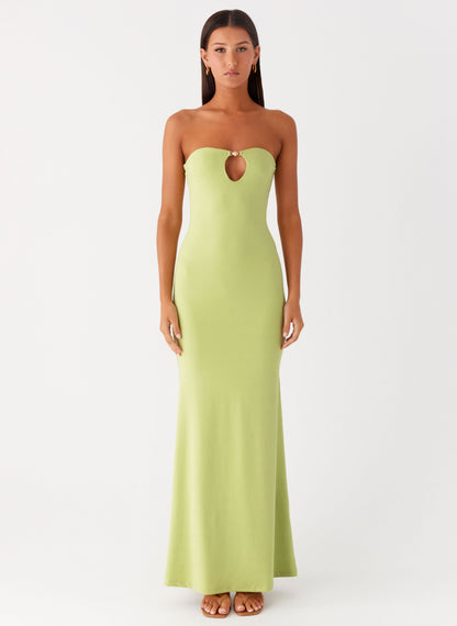 Moara Cut Out Maxi Dress - Lime Green