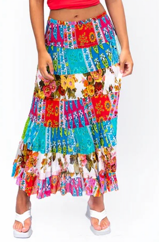 ETC Patchwork Maxi Skirt