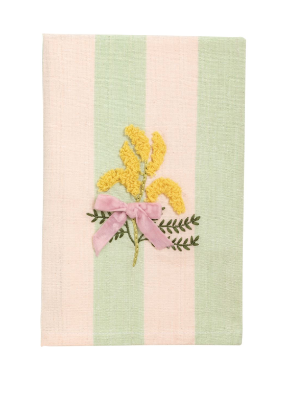 Flower Embroidered Towel