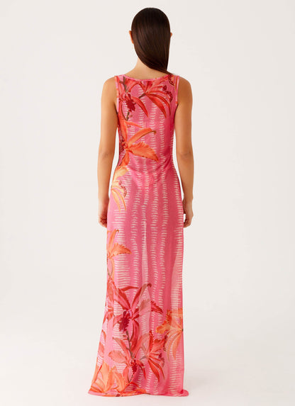 Sorella Maxi Dress - Tropical Pink Print