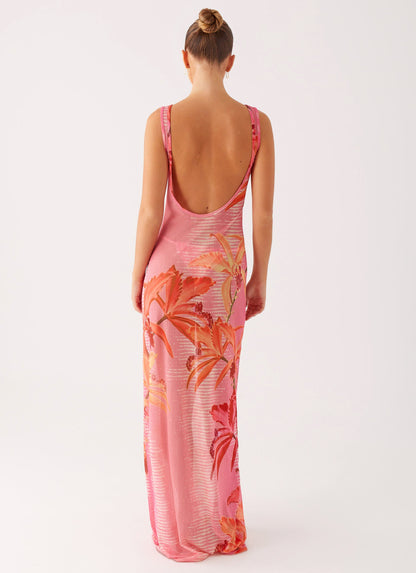 Sorella Maxi Dress - Tropical Pink Print