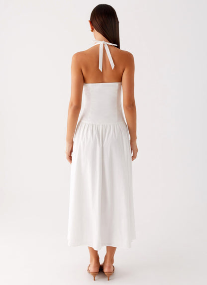 Vento Midi Dress - White