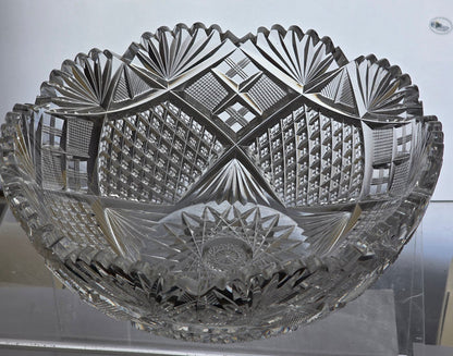 ABP cut glass bowl American brilliant period 1886 -1915 PA4