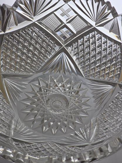 ABP cut glass bowl American brilliant period 1886 -1915 PA4