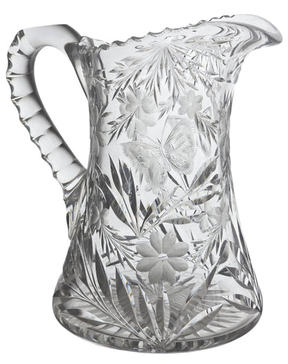 ABP cut glass Butterfly pitcher American brilliant Pairpoint