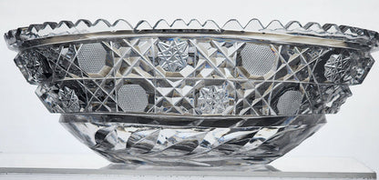 ABP cut glass oval bowl