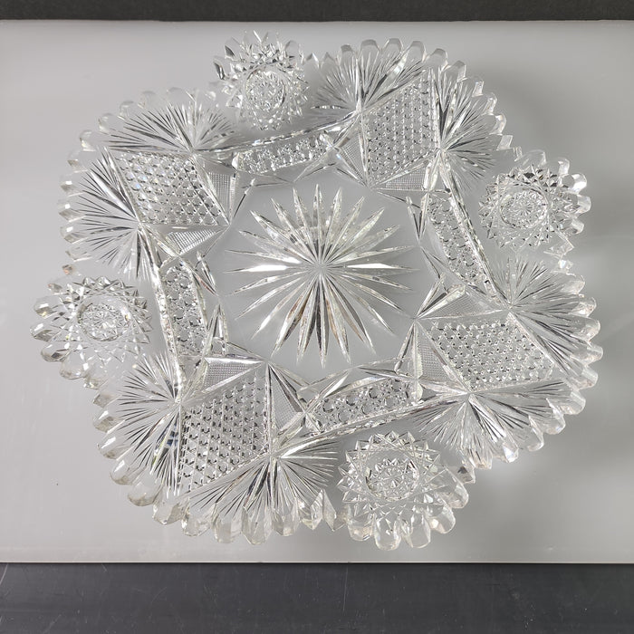 ABP cut glass Signed Hoare plate antique crystal