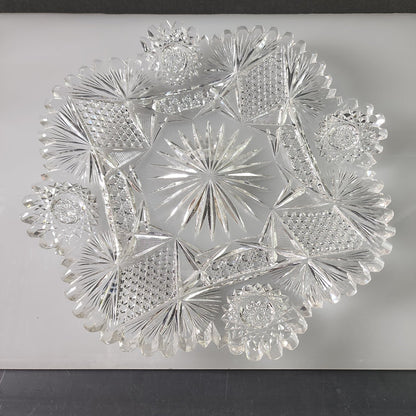 ABP cut glass Signed Hoare plate antique crystal