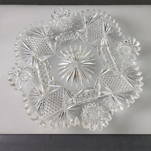 ABP cut glass Signed Hoare plate antique crystal