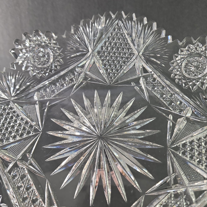 ABP cut glass Signed Hoare plate antique crystal