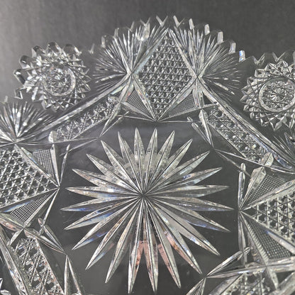 ABP cut glass Signed Hoare plate antique crystal