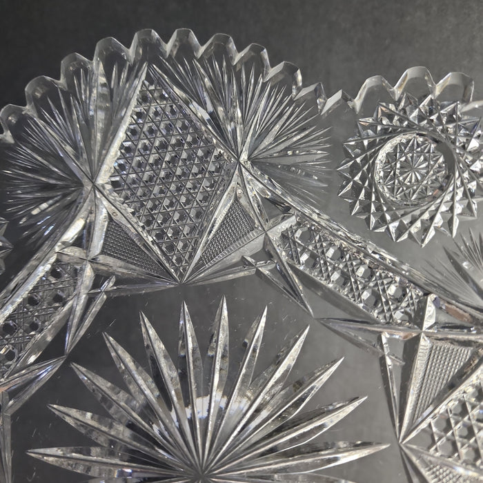 ABP cut glass Signed Hoare plate antique crystal
