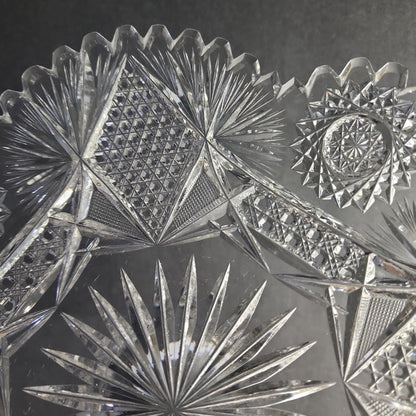 ABP cut glass Signed Hoare plate antique crystal