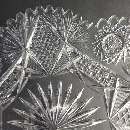 ABP cut glass Signed Hoare plate antique crystal
