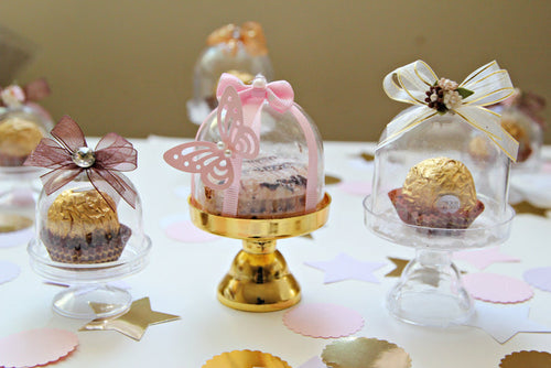 Acrylic Clear Cake Stand with Lids (12 pieces)