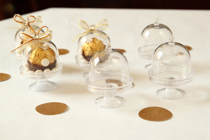 Acrylic Clear Cake Stand with Lids (12 pieces)