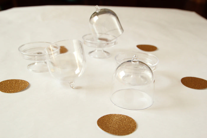 Acrylic Clear Cake Stand with Lids (12 pieces)