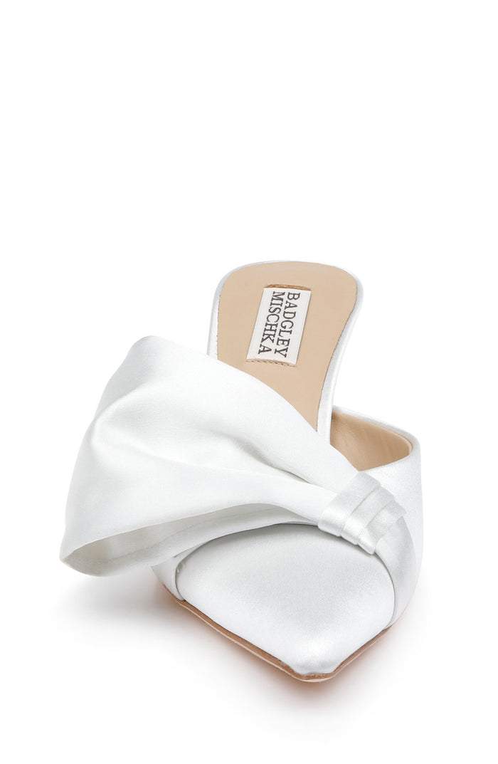 White | Alaya Pointed Toe Mules