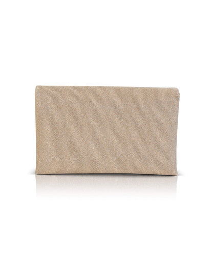 Gold | Alicia Sparkle Jacquard Envelope Clutch Back