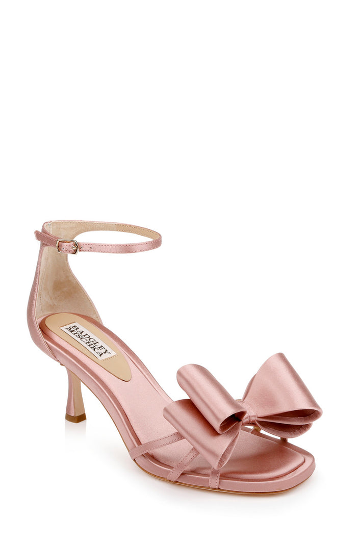 Blush | Alysha Open Toe Kitten Heels