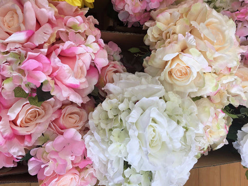 Artificial Flowers Two Tone with Stems & Leaves